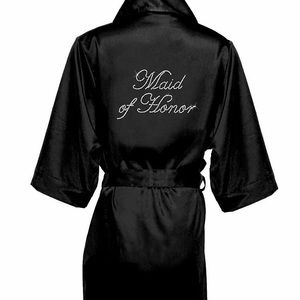 Rhinestone Satin Robe